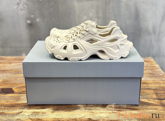 Balenciaga Caged Lace Up Beige Sneaker - 1