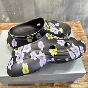 Balenciaga Flower Black Crocs - 5