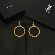 YSL Cassander Pendant Hoop Earrings  - 1