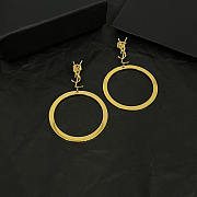 YSL Cassander Pendant Hoop Earrings  - 3