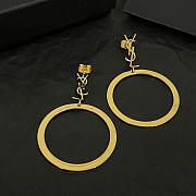 YSL Cassander Pendant Hoop Earrings  - 2