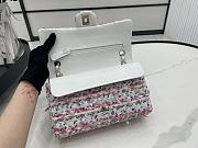 Chanel Medium Flap Bag White Pink 25cm - 3