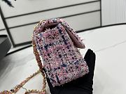 Chanel Small Flap Bag Purple White 20cm - 5