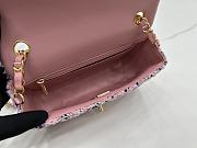 Chanel Small Flap Bag Purple White 20cm - 4