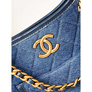 Chanel Hobo Handbag Washed Denim 24x22x6cm - 2