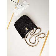 Chanel Hobo Handbag Washed Black 24x22x6cm - 3