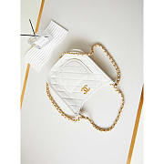 Chanel Hobo Handbag Washed White 24x22x6cm - 6