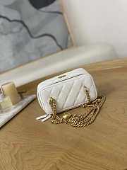 Chanel Vanity With Heart Chain White Caviar 17cm - 3