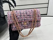 Chanel Medium Flap Bag Purple White 25cm - 4