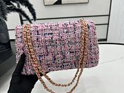 Chanel Medium Flap Bag Purple White 25cm - 2