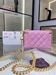 Chanel Vanity With Heart Chain Pink Caviar 17cm - 5