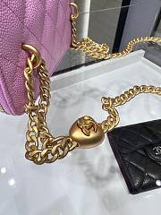 Chanel Vanity With Heart Chain Pink Caviar 17cm - 3