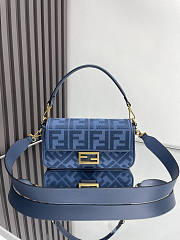 Fendi Baguette Shoulder Bag Blue 27x15x6cm - 1