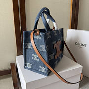 Celine Small Cabas Thais Denim Calfskin 25.5x18.5x12cm - 4