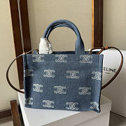 Celine Small Cabas Thais Denim Calfskin 25.5x18.5x12cm - 3