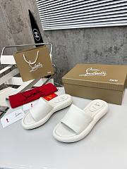 Christian Louboutin White Slides - 4