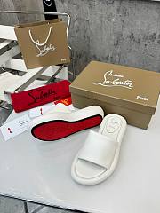 Christian Louboutin White Slides - 3
