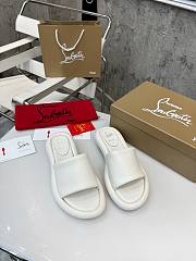 Christian Louboutin White Slides - 2