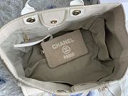 Chanel Shopping Tote Canvas White Handle 38x22x13cm - 3