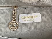 Chanel Shopping Tote Canvas White Handle 38x22x13cm - 2
