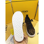 Fendi Tech Fabric Flatform Brown - 4