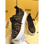 Fendi Tech Fabric Flatform Brown - 2