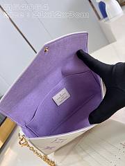 Louis Vuitton LV Félicie Pochette White Purple 21x12x3cm - 6