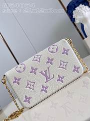 Louis Vuitton LV Félicie Pochette White Purple 21x12x3cm - 5