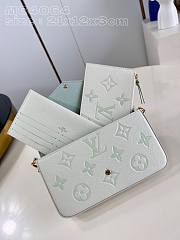 Louis Vuitton LV Félicie Pochette White Green 21x12x3cm - 6