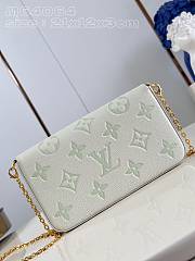 Louis Vuitton LV Félicie Pochette White Green 21x12x3cm - 5