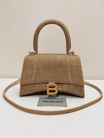 Balenciaga Hourglass Gold Top Handle Bag 23x10x24cm