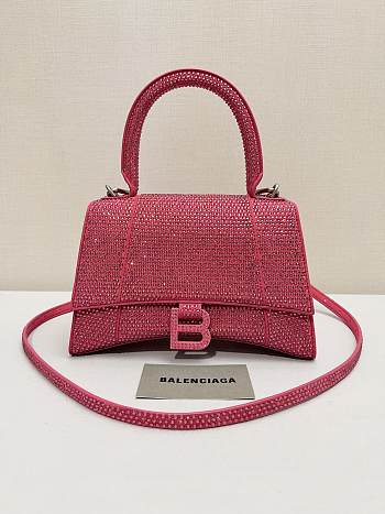 Balenciaga Hourglass Pink Top Handle Bag 23x10x24cm