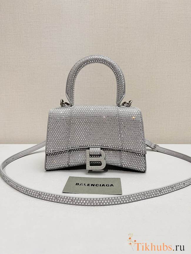 Balenciaga Hourglass Grey Top Handle Bag 19x13x8cm - 1
