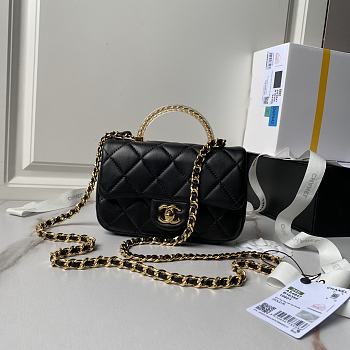 Chanel Mini CF 24S Black Gold 19x12x6cm