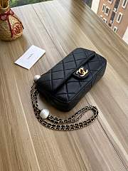 Chanel 24s Small Flap Bag Black Lambskin 20.5x13x6.5cm - 3