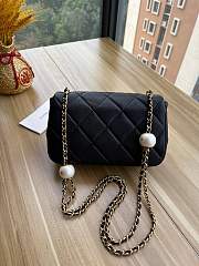 Chanel 24s Small Flap Bag Black Lambskin 20.5x13x6.5cm - 2