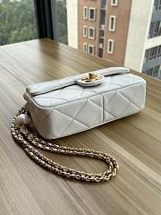 Chanel 24s Small Flap Bag White Lambskin 20.5x13x6.5cm - 5