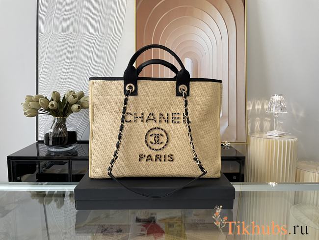 Chanel Shopping Tote Bag Beige 39x20x29cm - 1
