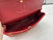 Chanel Medium Flap Bag Tweed Red 25cm - 6