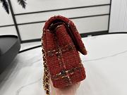 Chanel Medium Flap Bag Tweed Red 25cm - 5