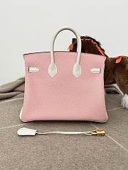 Hermes Birkin 25 Bag Pink White Gold 25cm - 4