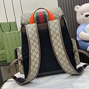 Gucci Ophidia GG Medium Backpack Beige Orange 40x24x16cm - 2