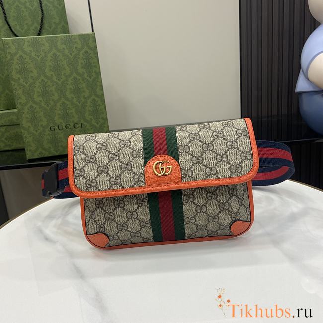 Gucci Ophidia GG Small Belt Bag Beige Orange 24x17x3.5cm - 1