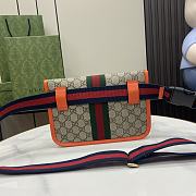 Gucci Ophidia GG Small Belt Bag Beige Orange 24x17x3.5cm - 5