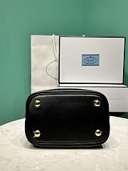 Prada Panier Leather Mini Bag Cut Out Motif Black 18x17x10.5cm - 3