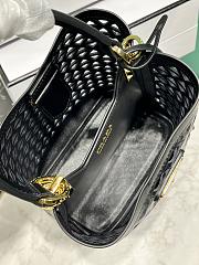 Prada Panier Leather Mini Bag Cut Out Motif Black 18x17x10.5cm - 2