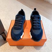 Hermes Bouncing Sneakers Navy Blue - 2