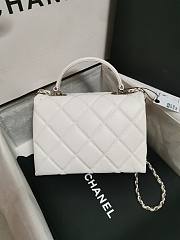 Chanel Box Bag Calfskin Gold White 21x16x9.5cm - 3