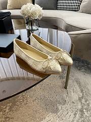 Chanel Ballerina Flat Tweed Gold - 1