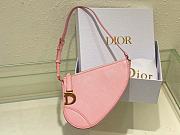 Dior Saddle Shoulder Pouch Pink Goatskin 20 x 15 x 4 cm - 1